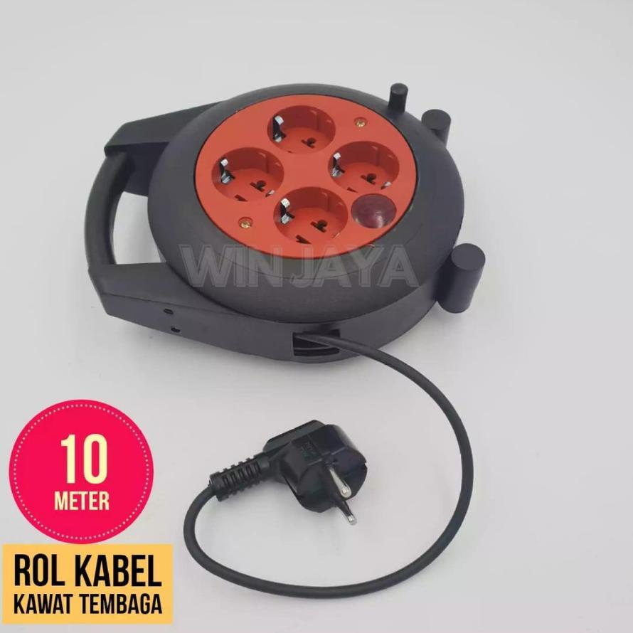 ROLL KABEL TERMINAL COLOKAN LISTRIK 4 LUBANG TYPE 15 PANJANG 10 METER