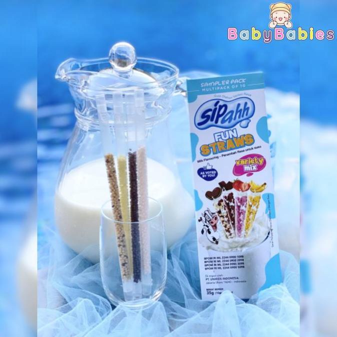 Gasyuk- Sedotan Sipahh Fun Straws Isi 10Pcs | Sedotan Susu Rasa Buah Sippah