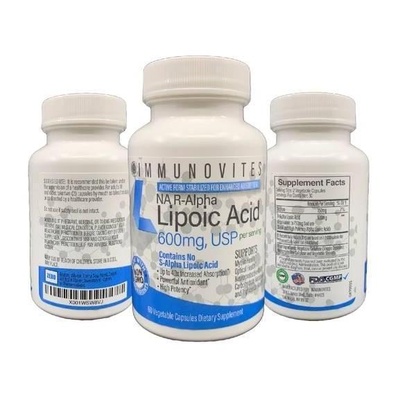 Stabilized R-Alpha Lipoic Acid ((True)) 600 mg, 60 Veg Capsules