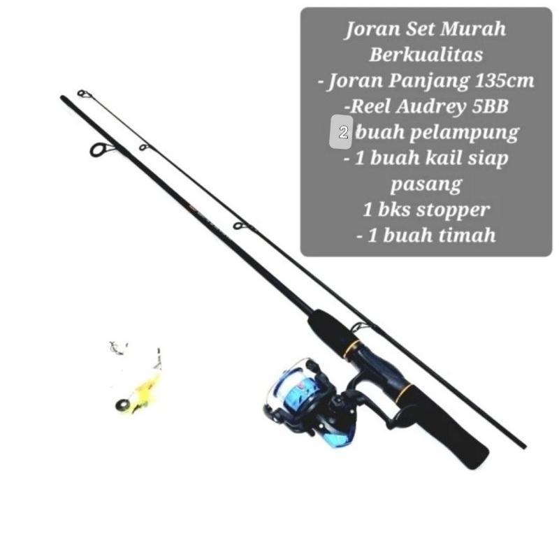 Pancingan Set Pancing Lengkap Joran Sambung 2 Siap Pakai