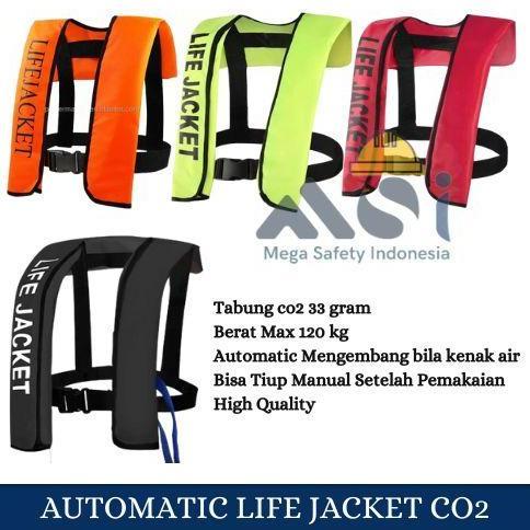 TERBARU - Inflatable Life Jacket Pelampung Automatic Co2 / Life Jacket Otomatis Co2