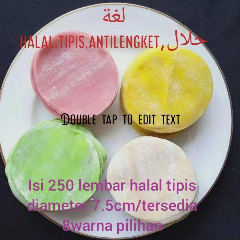 Kulit dimsum isi 225-250 (estimasi) lembar D8cm tipis halal lentur/gyoza/pangsit/siomay/mandu /kuiti