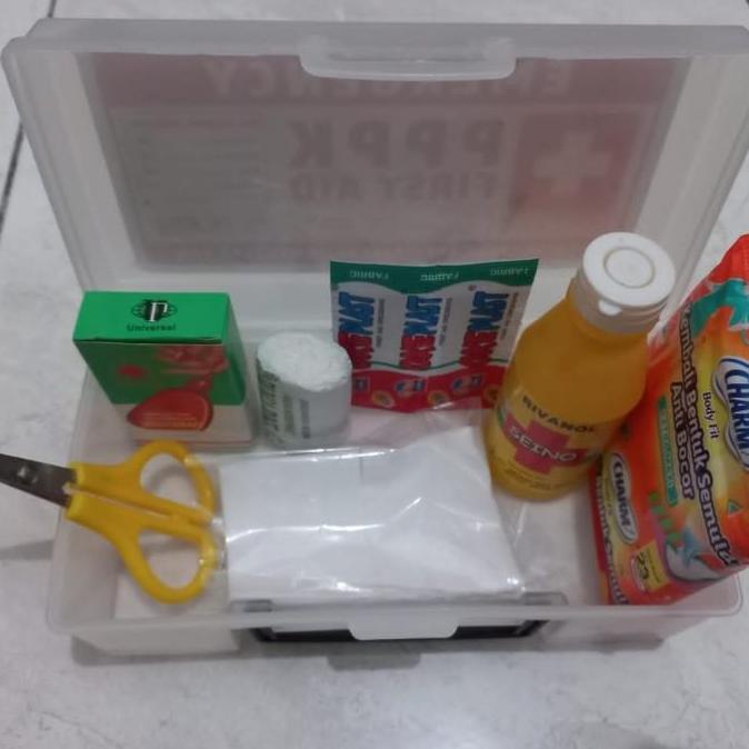 Kotak P3K box plastik lengkap dengan isi