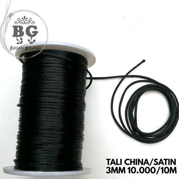 Tali China/ Tali satin Hitam