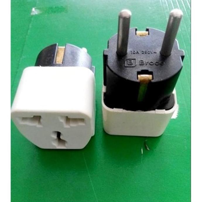 Broco Colokan Universal over steker gepeng kaki 3 miring ke kaki 2