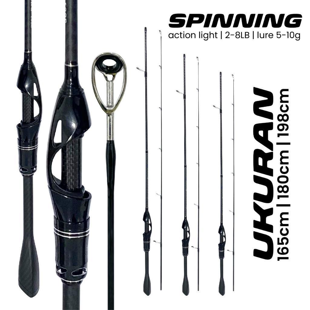 1 Set Joran Pancing Spinning & Casting 1.65M 1.80M Gagang Karbon Joran Casting Dengan Reel Pancing G