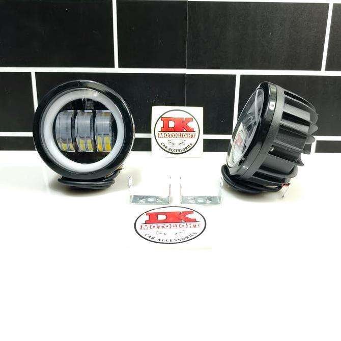 Promo Lampu Daymaker 3 Lensa Bulat 3.5 Inch Motor Mobil Foglamp Sorot Tembus Kabut Super Terang Disk