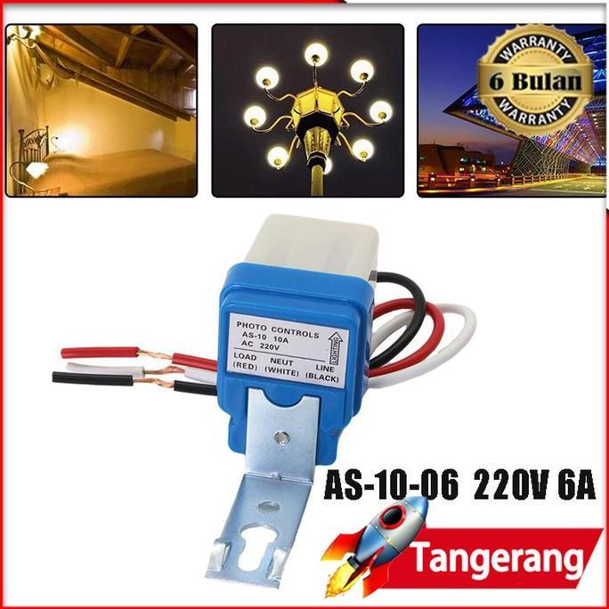 RETEKNO 6A 220v Sensor Cahaya Photocell Fotosel Sensor Cahaya Otomatis