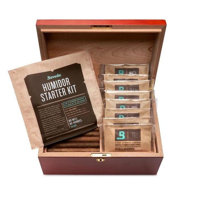 Boveda Humidor Starter Kit for Seasoning 100ct Humidor - Humidity Control