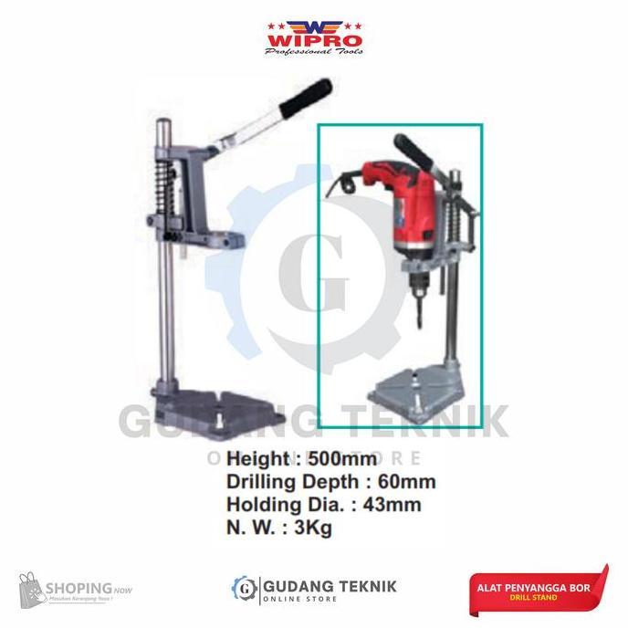 GRASSSTEKNO Drill Stand Bor WIPRO DS-500 / Dudukan Penyangga Bor WIPRO DS500
