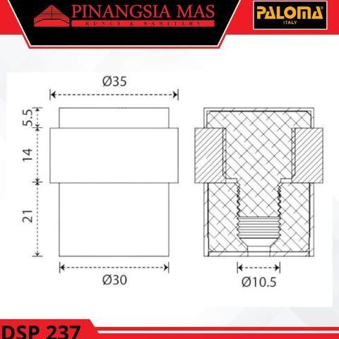 Penahan Pintu PALOMA DSP 237 DOOR STOPPER LANTAI Door Stopper