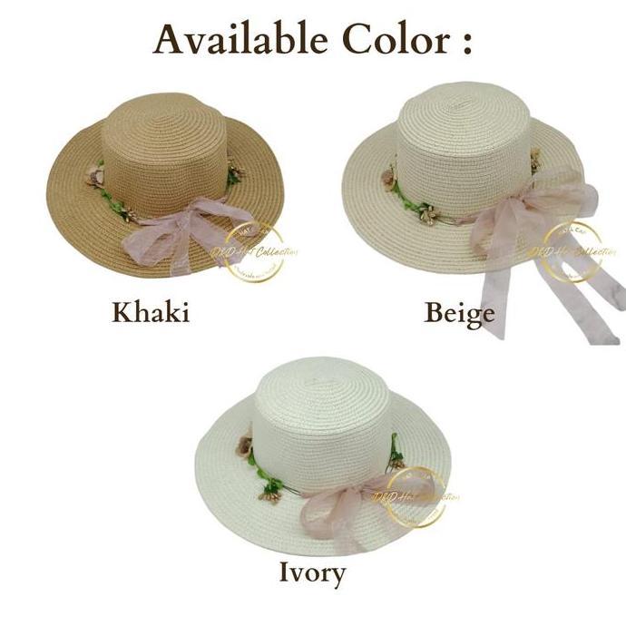 Topi Boater Anak Mahkota Bunga murah