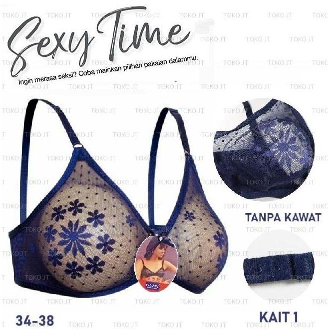 AI10 >> BH Bra BRUKAT Seksi Elegant Semi Transparan BH Balon Bra Sexy Tanpa Kawat Tanpa Busa