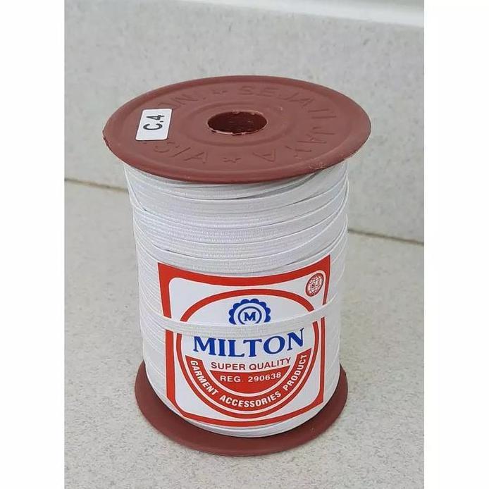 Karet elastis Milton 4 MM Karet Baby Milton 90 Yard murah