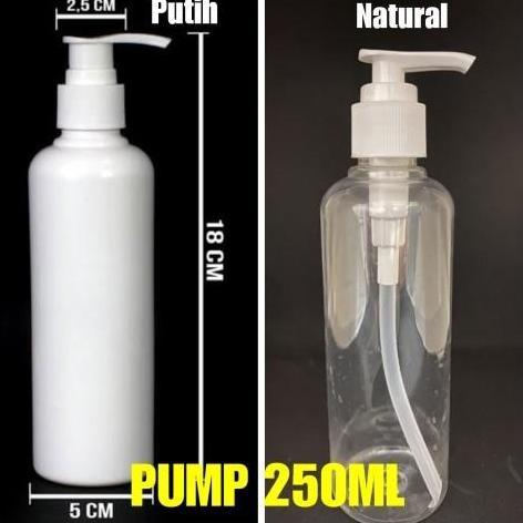 Botol PET 250ml - Tutup Pump / Botol PET BR 250ml Pump