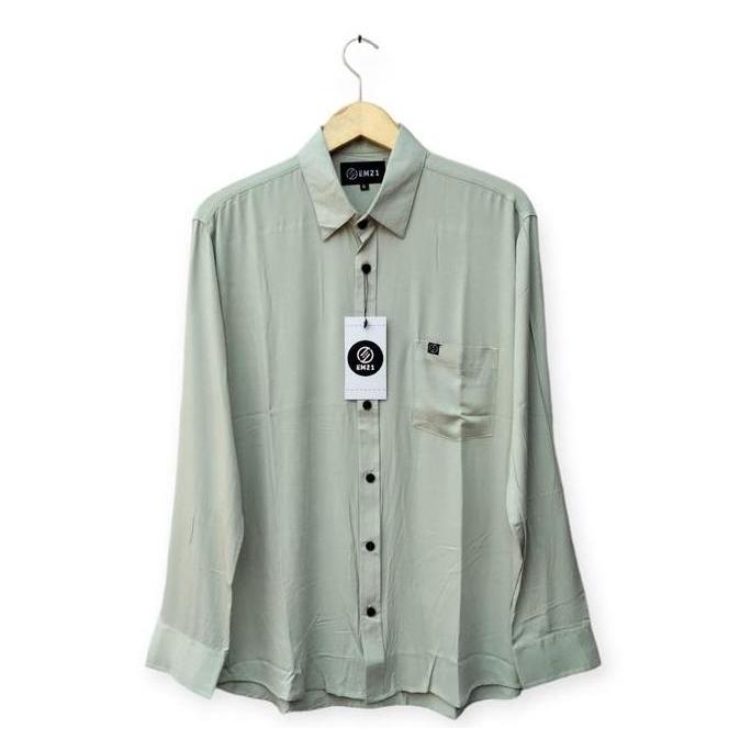 Xxxy- Kemeja Pria Polos Lengan Panjang Premium Baju Kemeja Rayon Premium Dewasa Katun Distro Casual 