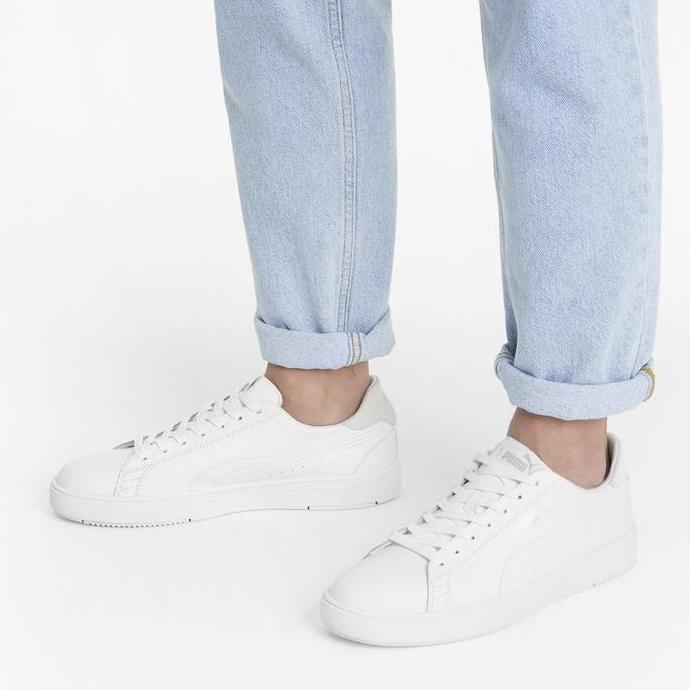 Puma Sepatu Trainer Serve Pro Lite White-White-Silver-Gray Violet