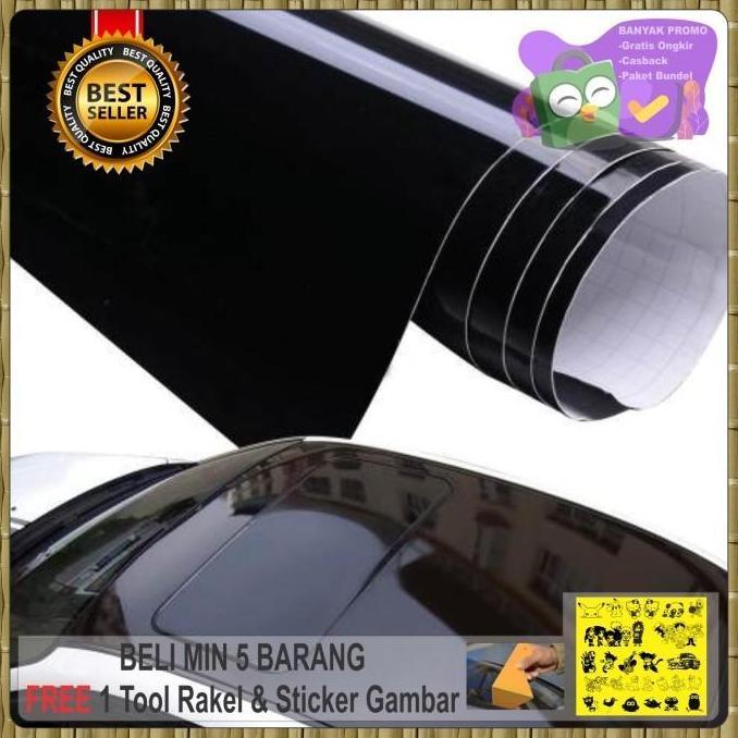 Stiker hitam glossy/metalic / skotlet hitam glossy/metalik