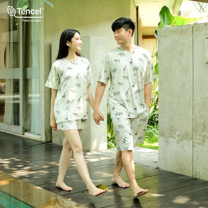 Cielyn | TENCEL Micromodal | Voyage Series | Piyama Couple Pasangan | Setelan Piyama LA