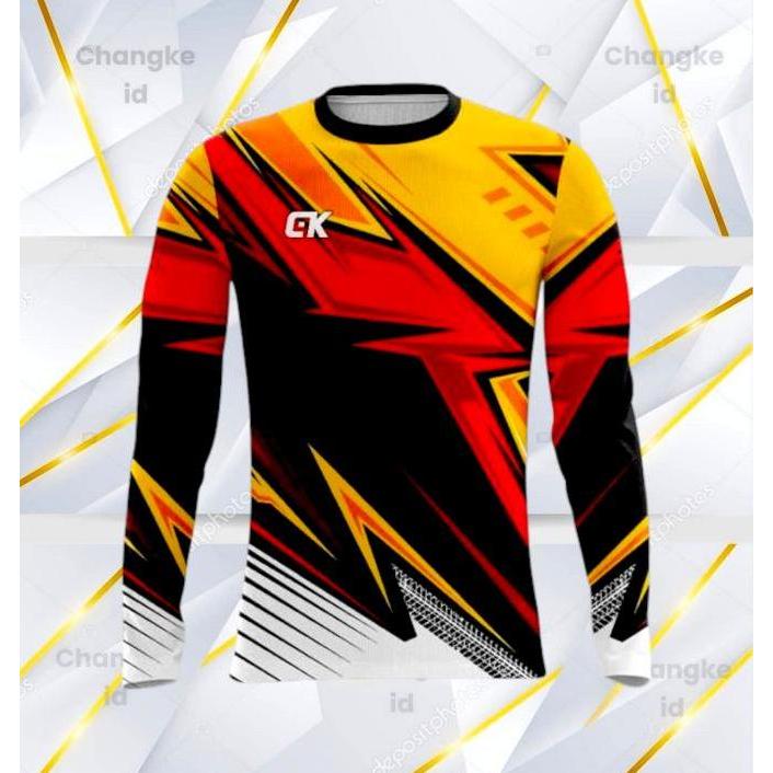 Pootbol- Kaos Olahraga Lengan Panjang Baju Lengan Panjang Kaos Lengan Panjang Jersey Sepeda Panjang 