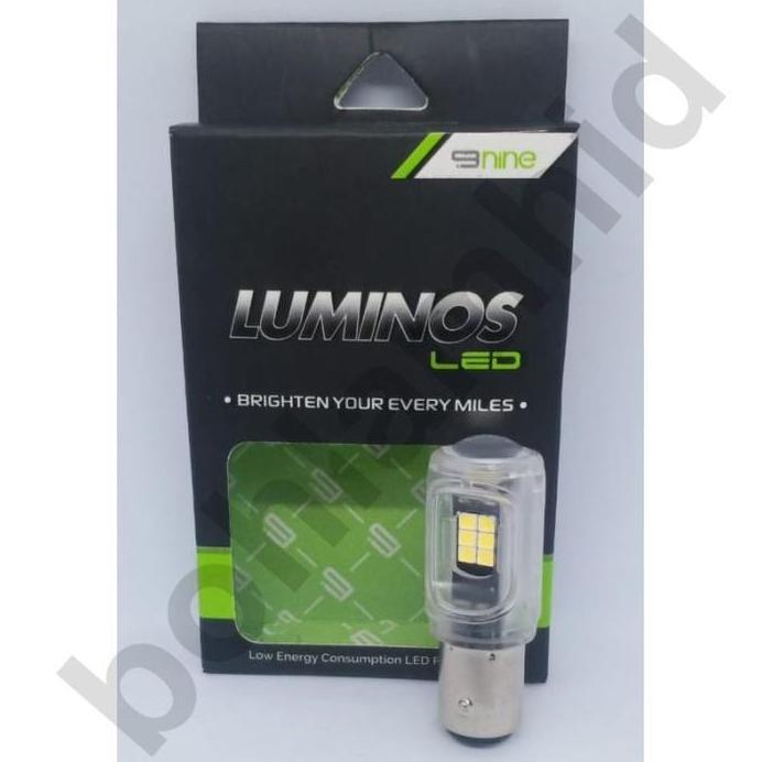 Lampu LED Stop Rem Motor GS1 S25 LUXIMOS Bayonet 16titik Tidak Kedip Terlaris