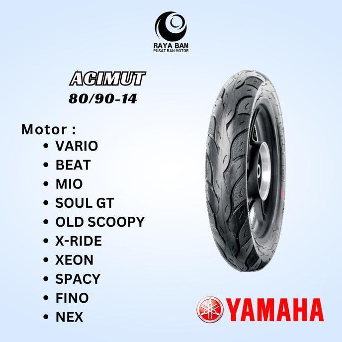 Terlaris Ban Motor Yamaha (Cst) Acimut 80/90-14 Tl