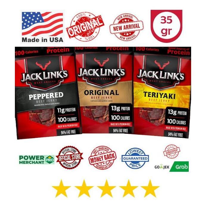 Lazatos- Jack Links Beef Jerky Dendeng Sapi - 35 Gram - Usa/Amerika