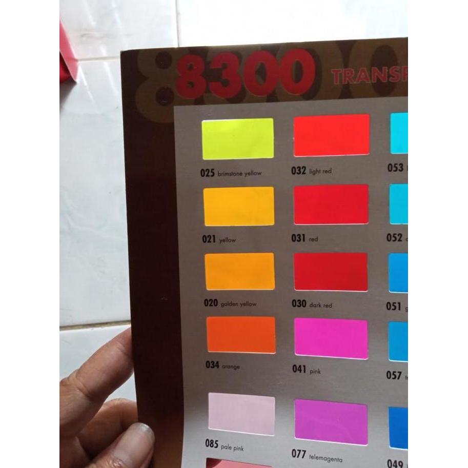 stiker oracal transparan 8300/stiker kaca warna/ ready oracal warna