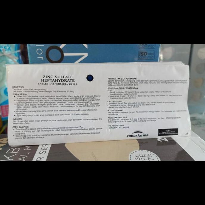 Zinc 20mg strip isi 10 dispersible