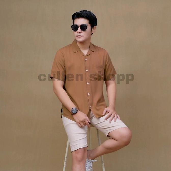 Xxxy- Kemeja Polos/Kemeja Hawai V-Neck Unisex/Kemeja Hawai Rayon Import