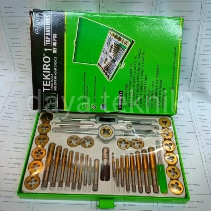 SENAI & TAN SENAI SET TEKIRO 40PC - TAP END DIES TEKIRO 40PC - SENAI ORIGINAL DAN TERPERCAYA