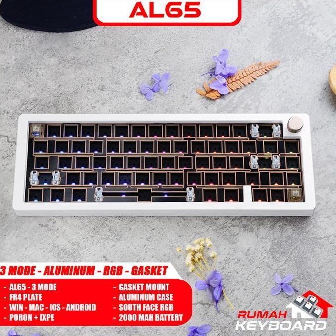 Funfake- Mechanical Keyboard - Sugar65 - 65% - Gasket - South Rgb  - Aluminum