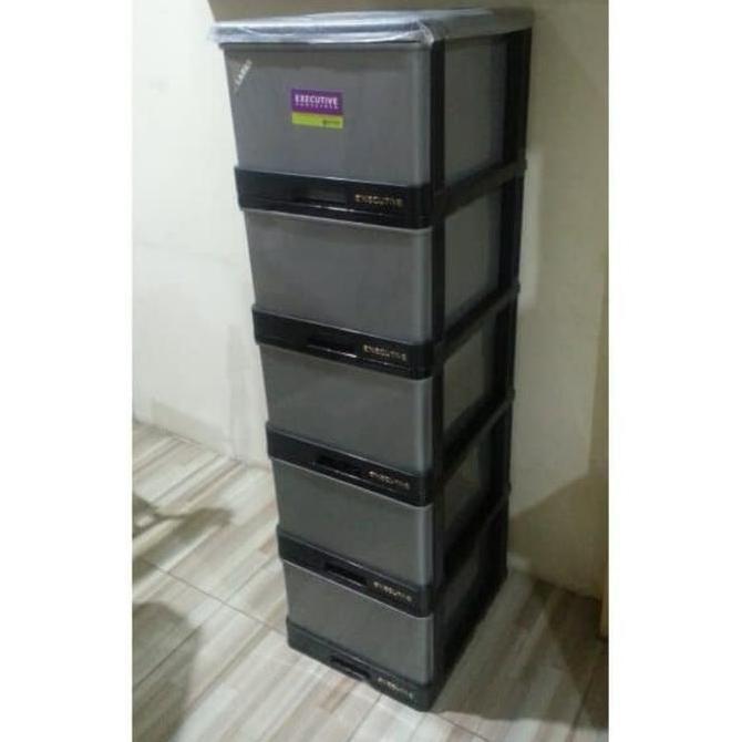 BEBAS ONGKIR - Lemari Pakaian Plastik Laci 5susun Besar/Laci Plastik Susun 5