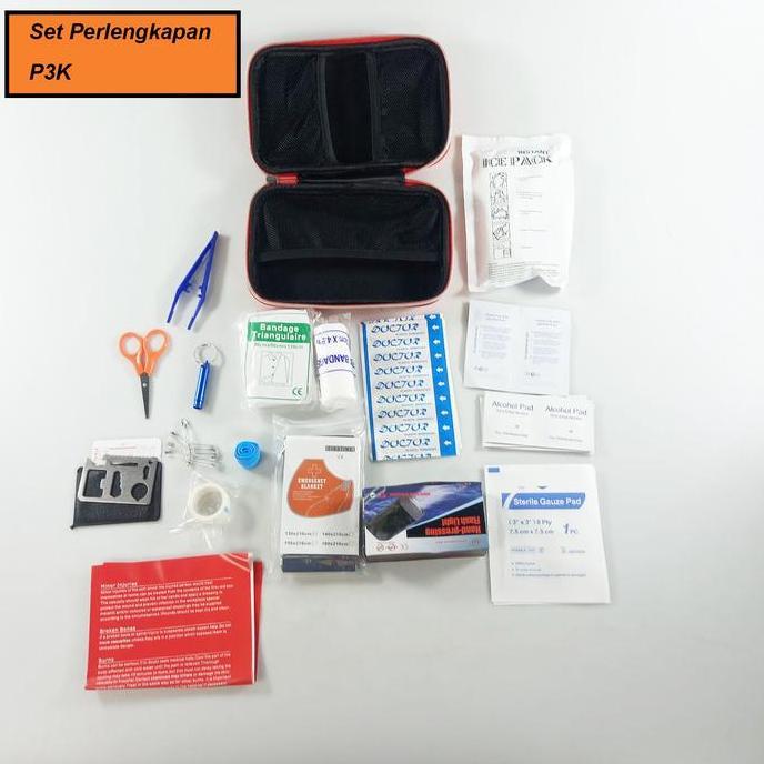 Kotak P3K Emergency First Aid Kit Box Camping Mobil Lengkap Isi