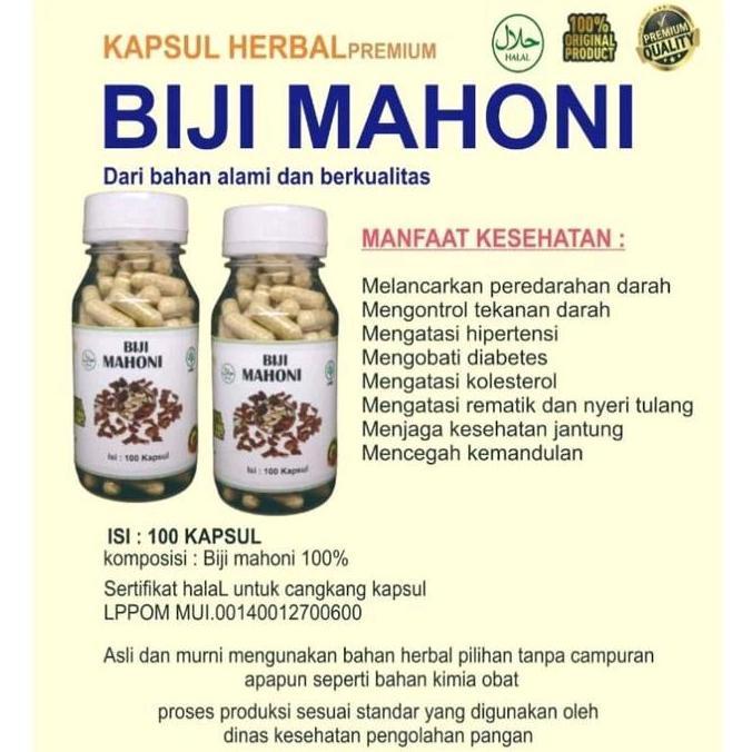 Tersedia Kapsul Biji Mahoni Herbal Isi 100 Kapsul