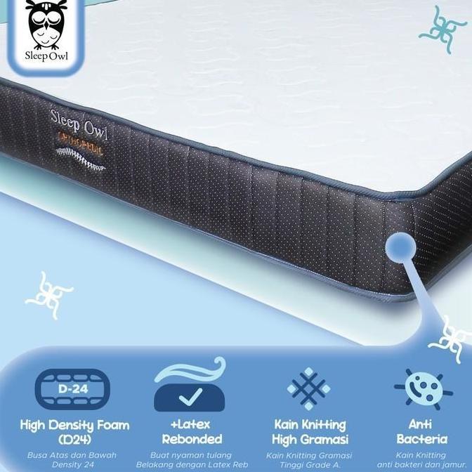 SLEEP OWL ORTHOPEDIC Kasur Busa Rebonded Latex 120 x 200 Fullset (TERBAIK) (TERBARU) (TERMURAH)