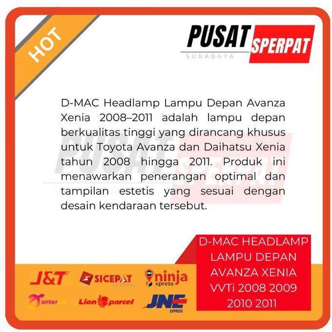 Promo D-MAC - d-mac dmac lampu depan head lamp avanza xenia vvti 2007 2008 2009 2010 2011 Diskon