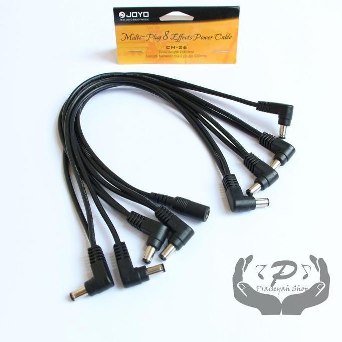 JOYO Daisy Chain 8 Way Plug Efek Gitar Power Supply Kabel Guitar Effec