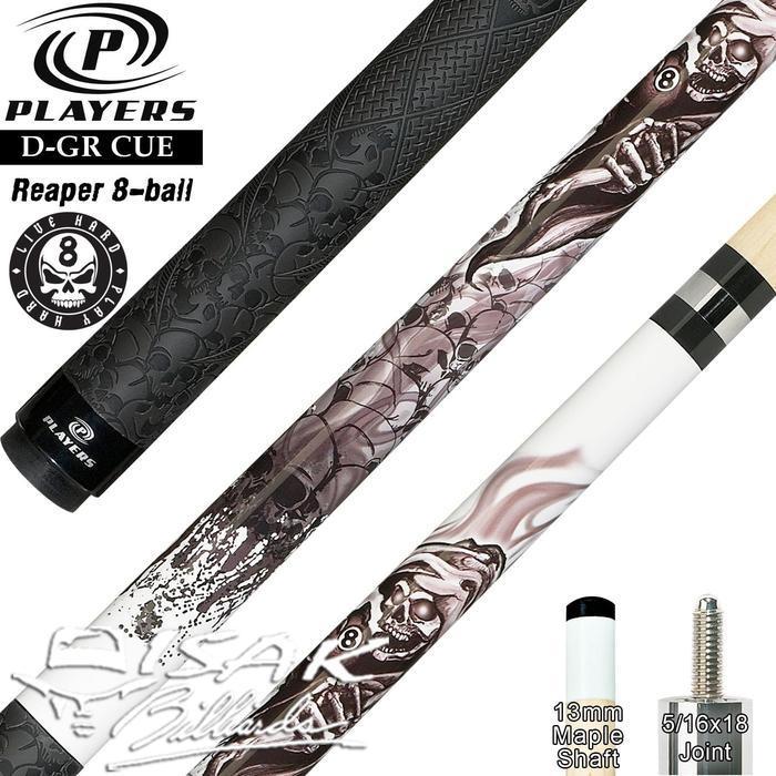 Players D-Gr Pool Cue - Grim Reaper 8-Ball Billiard Stick Stik Biliar