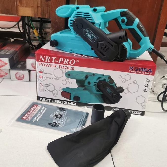 +%+%+%] NRT Pro 3533HD BELT SANDER mesin amplas sabuk belt sander kodok - sanding belt 75x533mm