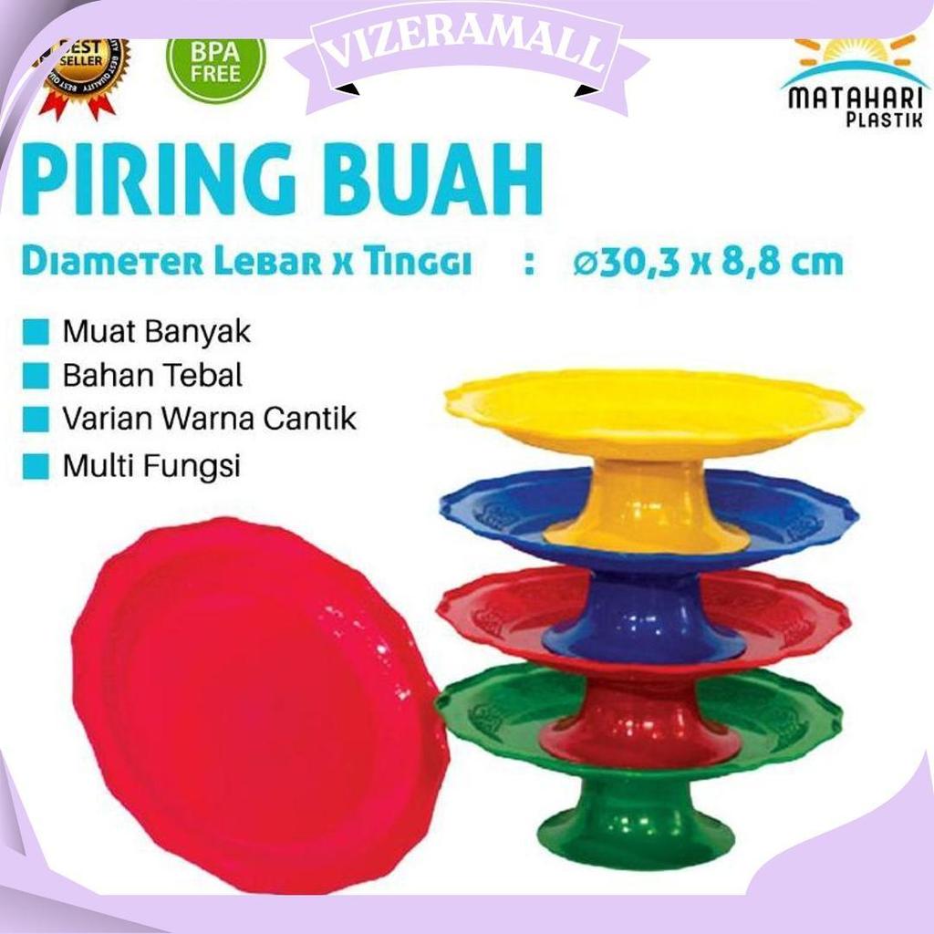 (2 Pcs) Piring Buah/Fruit Dish/Bosara Plastik Teratas