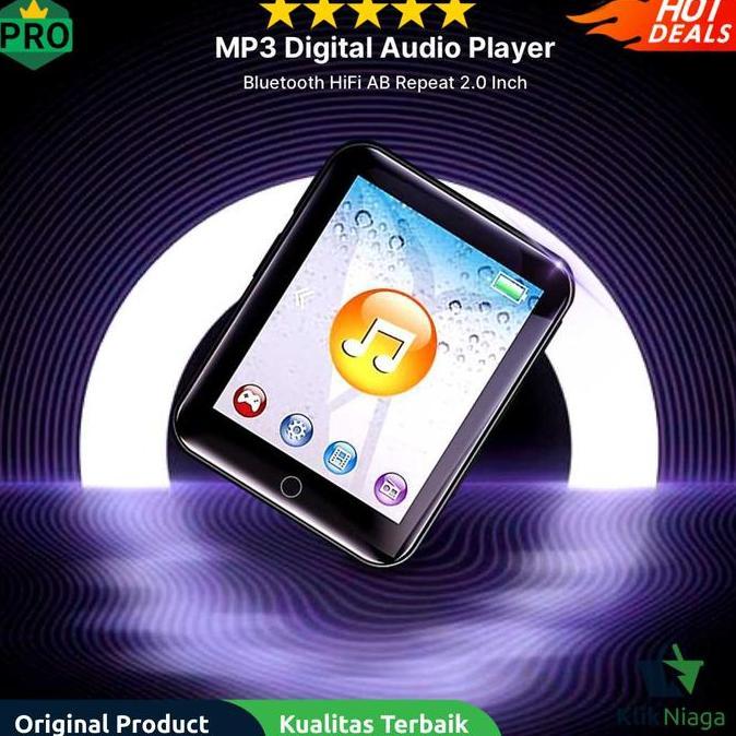 Worallymy MP3 Digital Audio Player Bluetooth HiFi AB Repeat 2.0 Inch