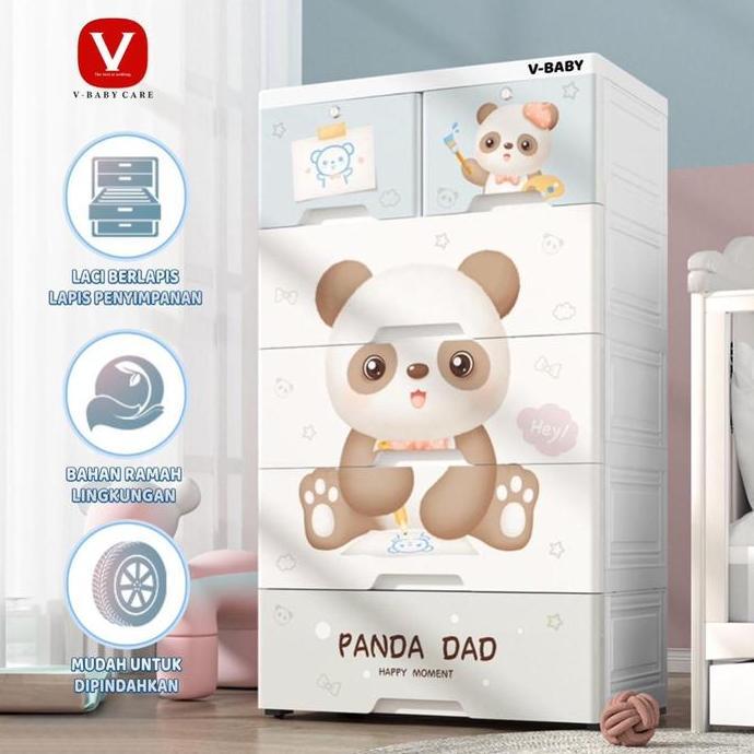 TERLARIS - V-BABY CARE/LEMARI PLASTIK ANAK/LEMARI PLASTIK BAJU/LEMARI PAKAIAN/LEMARI KABINET/LEMARI 
