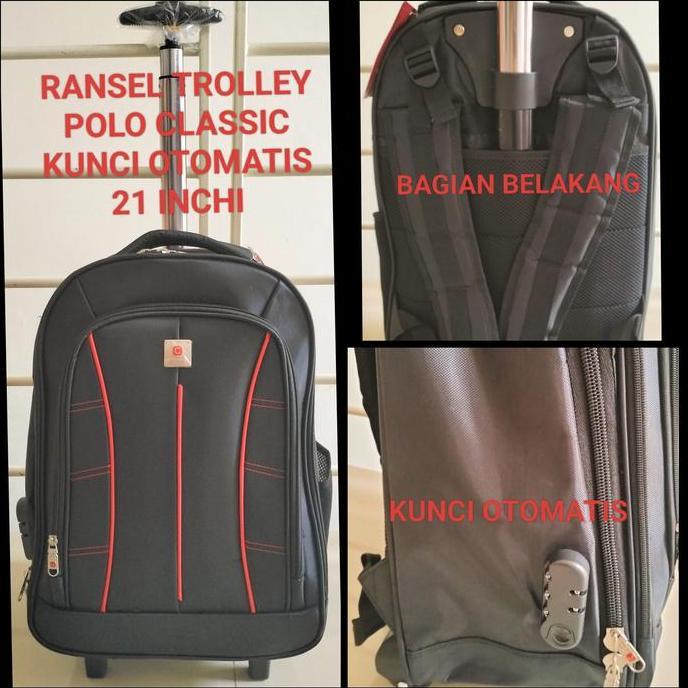HARGA DISC - Ransel Troli Laptop Polo 18in