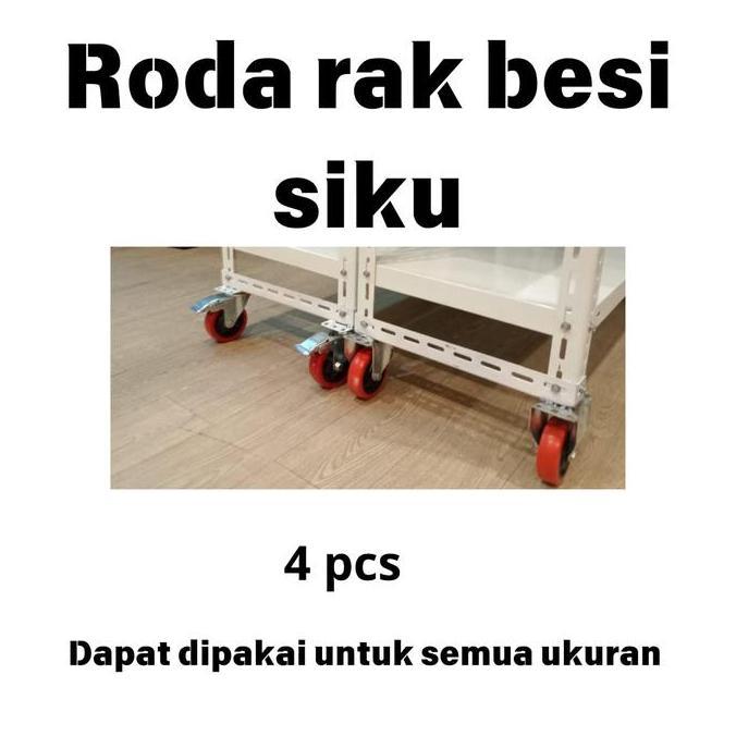 TERMURAH - roda rak besi siku lubang