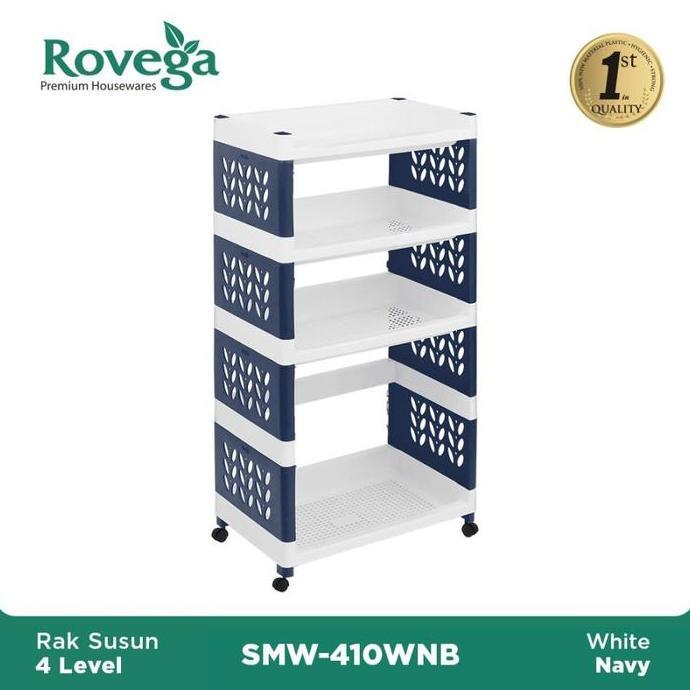 NEW - ROVEGA RAK SERBAGUNA SMW410 OK LACI TEMPAT PENYIMPANAN RAK BUKU SUSUN 4