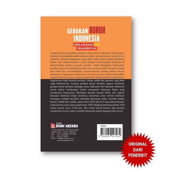 Bumi Aksara - Gerakan Buruh Indonesia - Sejarah dan Potensi (TERBAIK) (TERBARU) (TERMURAH)