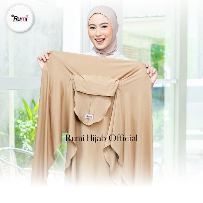 Xkxk- Rumi Hijab - Naya Pashmina Instan Oval Inner Ninja Menutup Leher-Dada Bahan Jersey Pasmina Kup