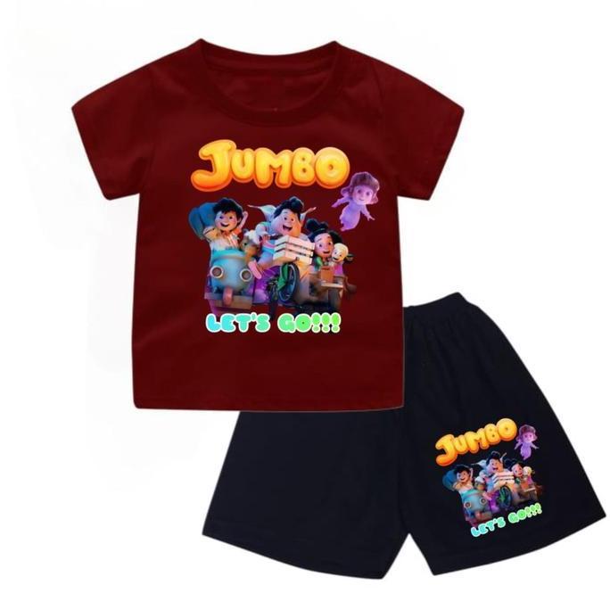 Baju Kaos Setelan Anak Anak Film Bioskop Jumbo Bahan Cotton Combed