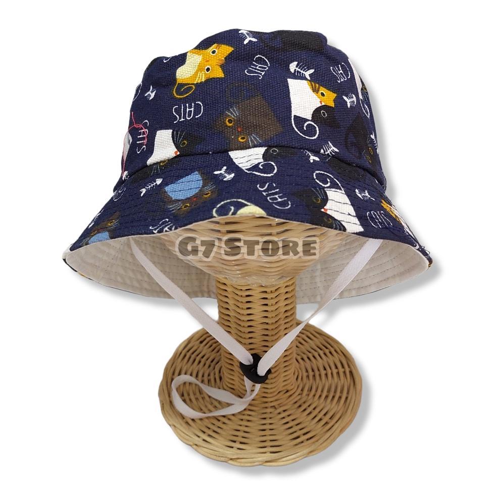 Termurah Topi Bucket Hat Anak Laki Laki Perempuan Bahan Kanvas Tali Umur 6 7 8 9 10 11 12 Bulan 1 2 